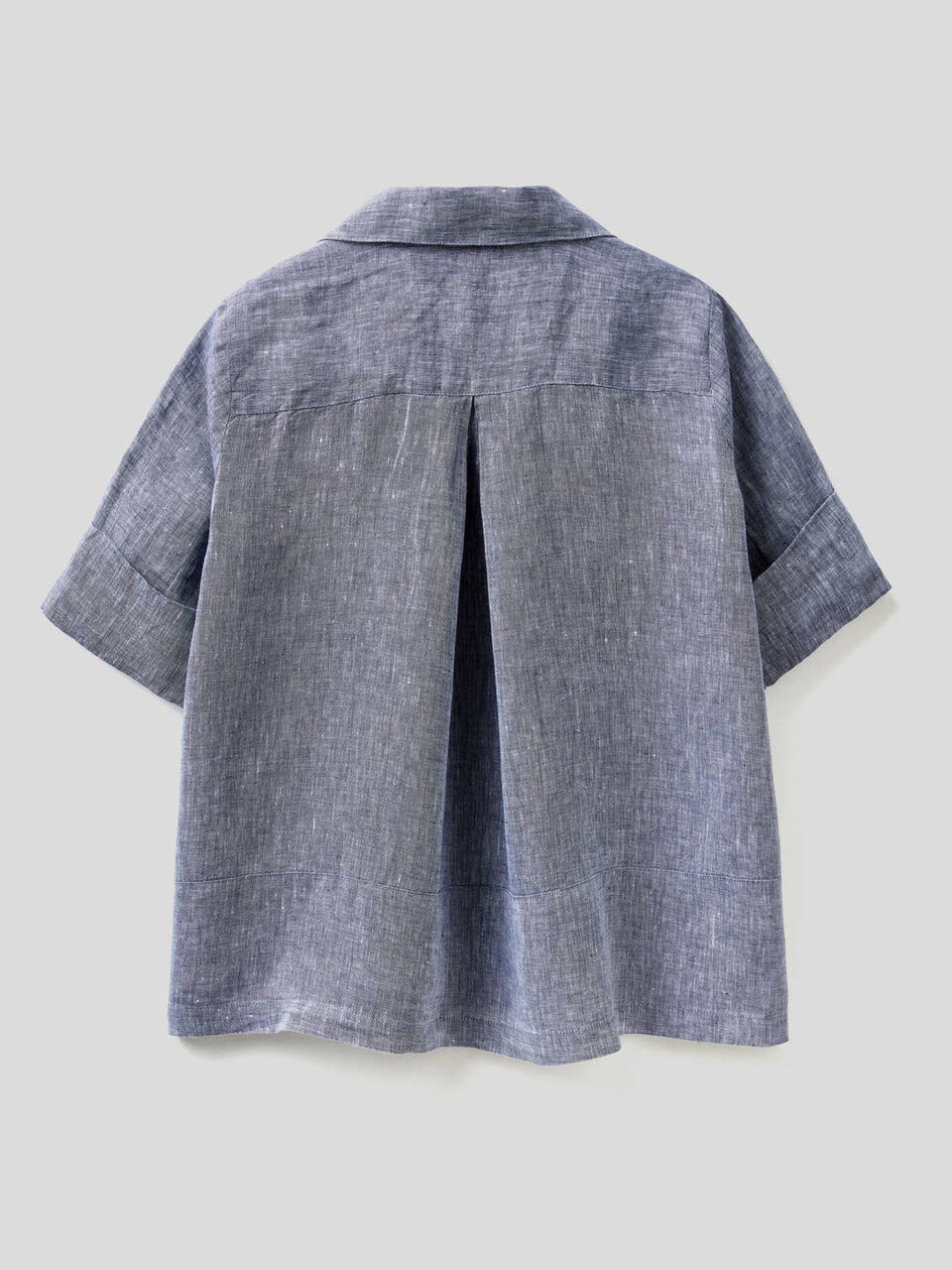 Short sleeve blouse in pure linen image number 2