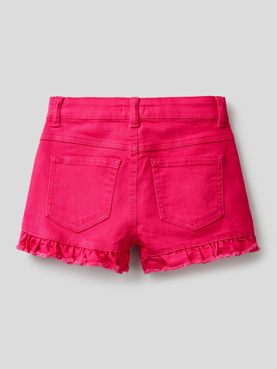 Solid color shorts with rouche image number 2