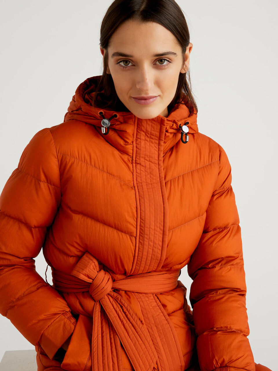 womens puffer hooded jacket