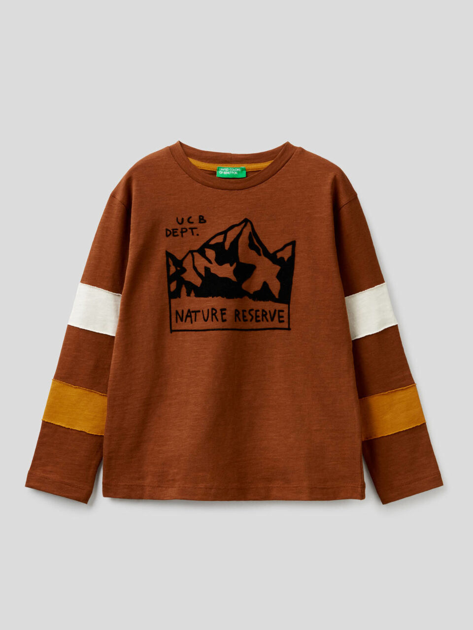 T-shirt with clashing bands image number 1