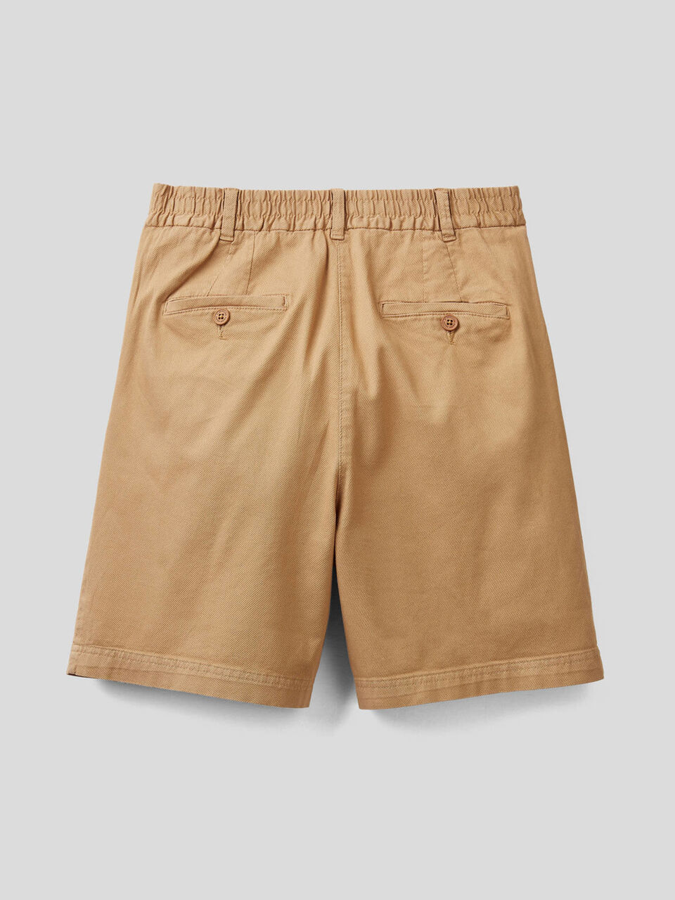 Solid color stretch cotton bermudas image number 2
