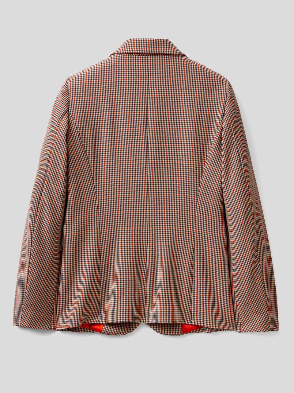 Check blazer in flowy fabric image number 2