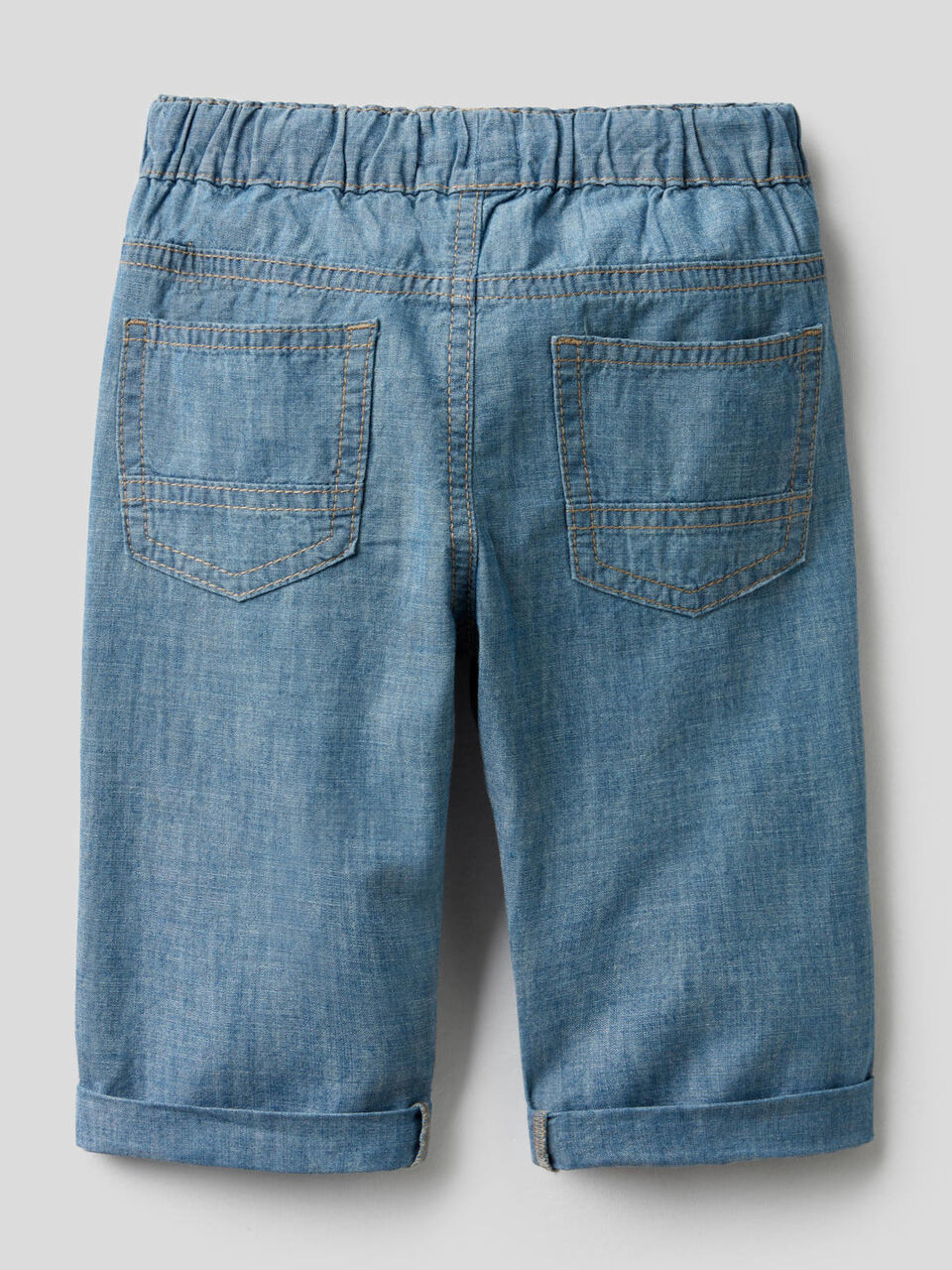 Trousers in 100% cotton chambray image number null