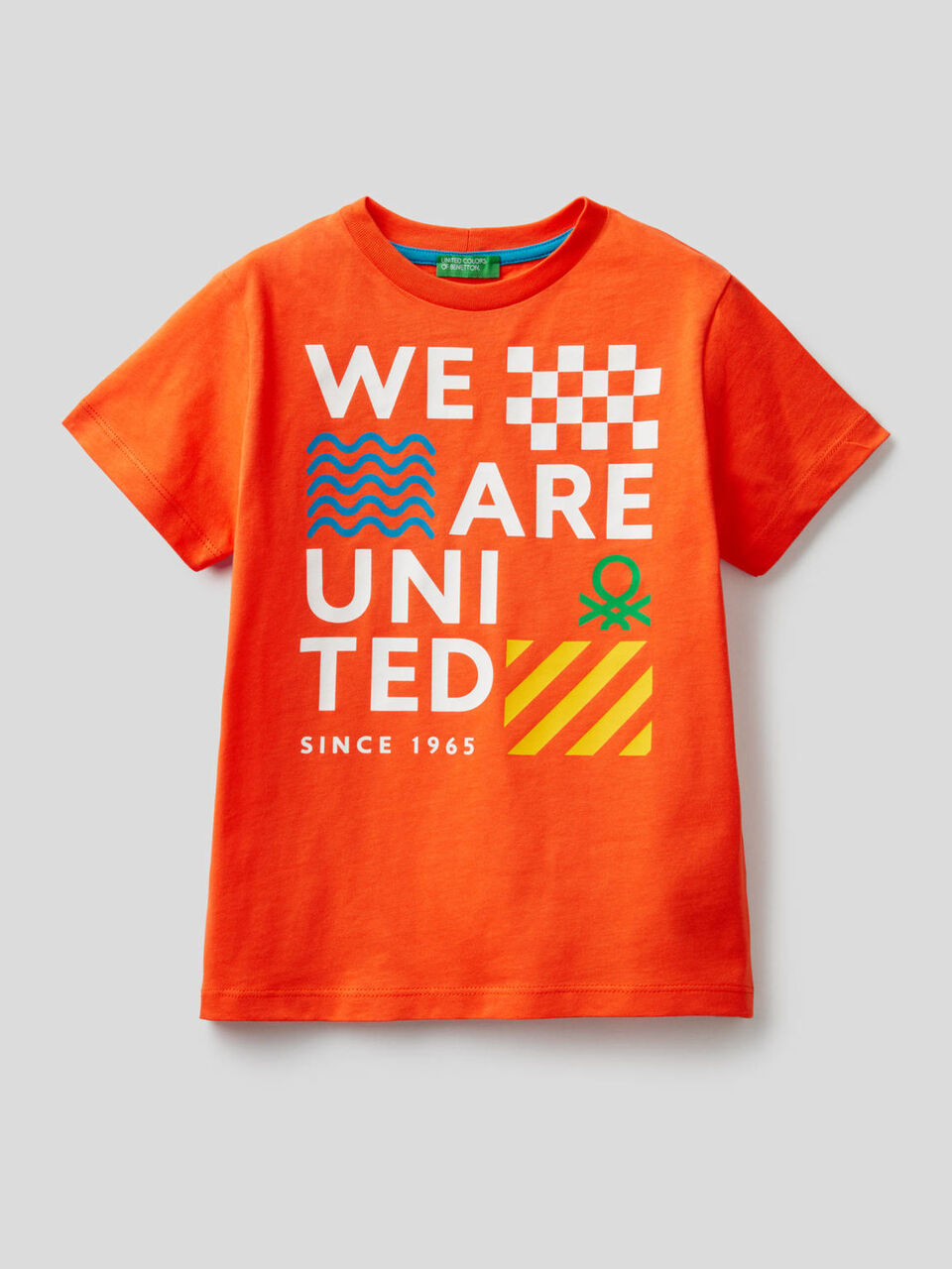 Cotton t-shirt with slogan image number 1