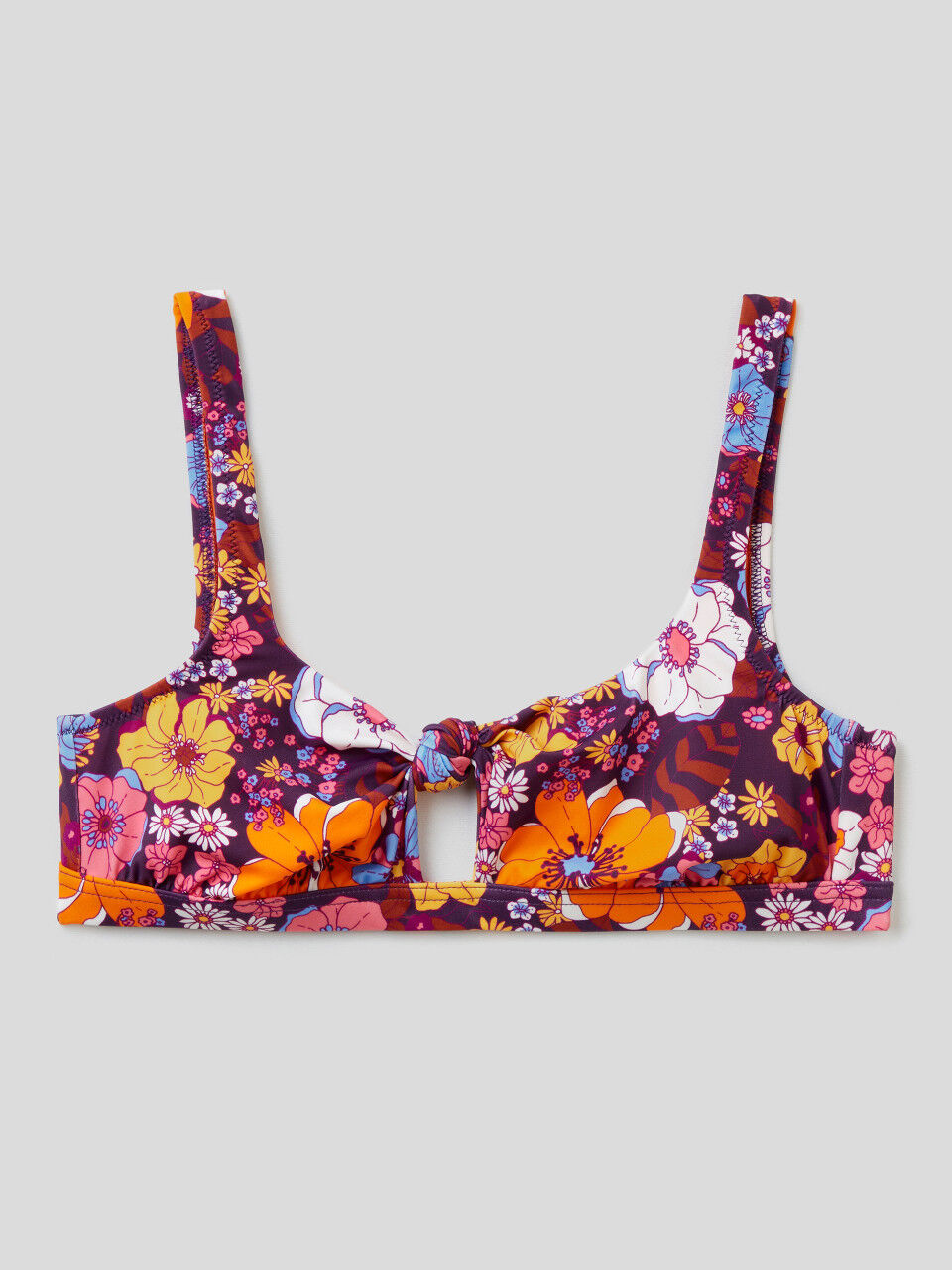 Paradise  Lilac bird and floral print organic cotton lingerie set  bralette and panties  Made to order