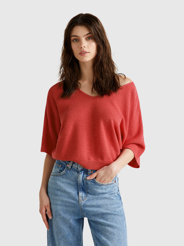 Reversible cropped sweater Women