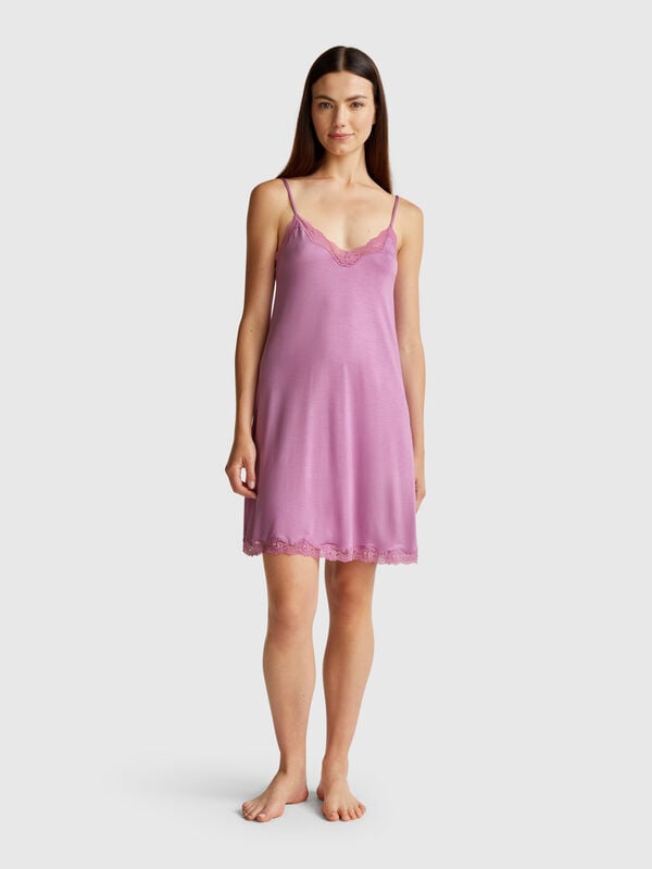 Nightshirt with lace details Women