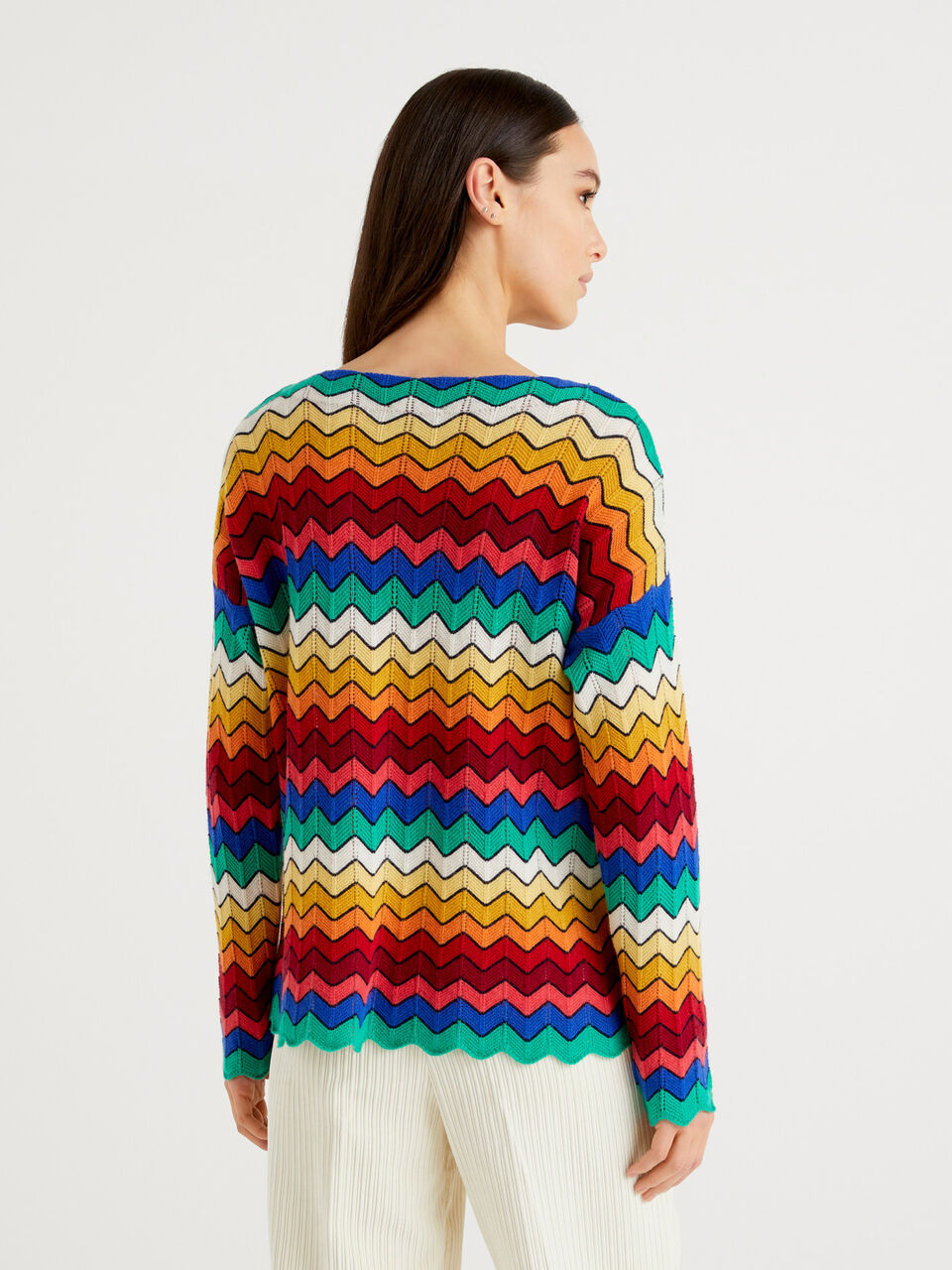 Multicolor Zig Zag Sweater