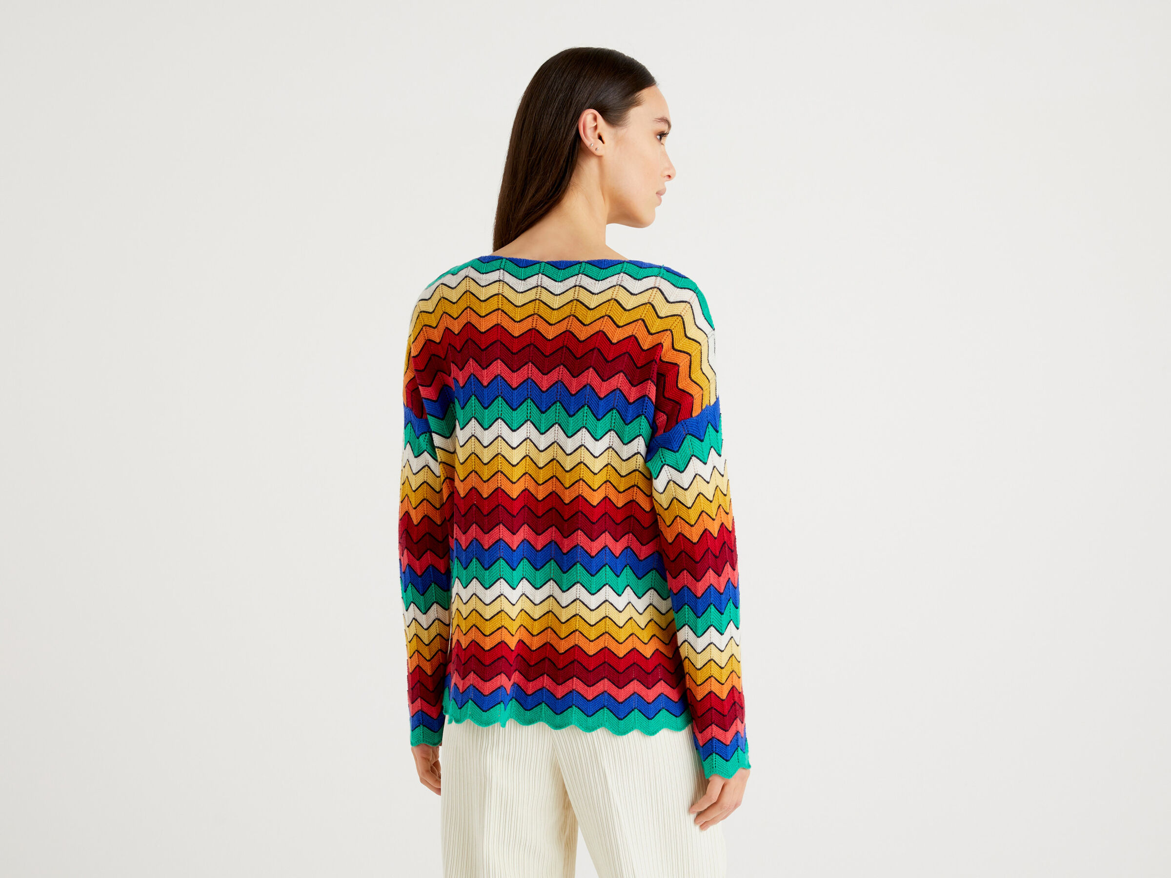 Multicolor Zig Zag Sweater