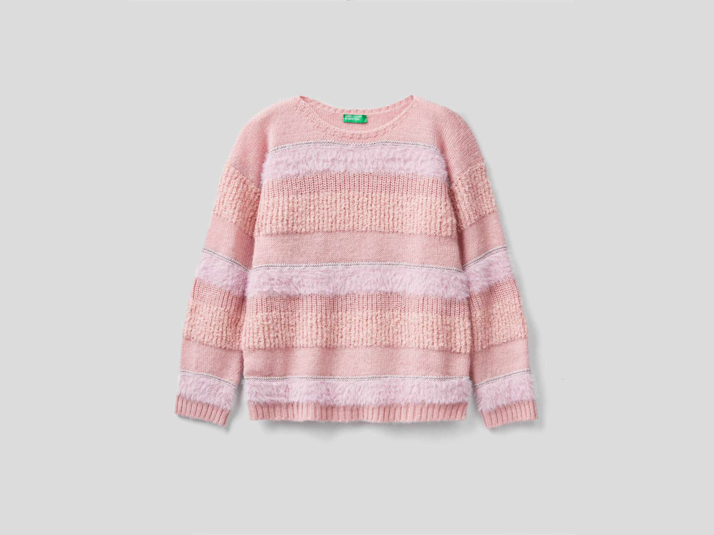 Sweater with striped knit image number null
