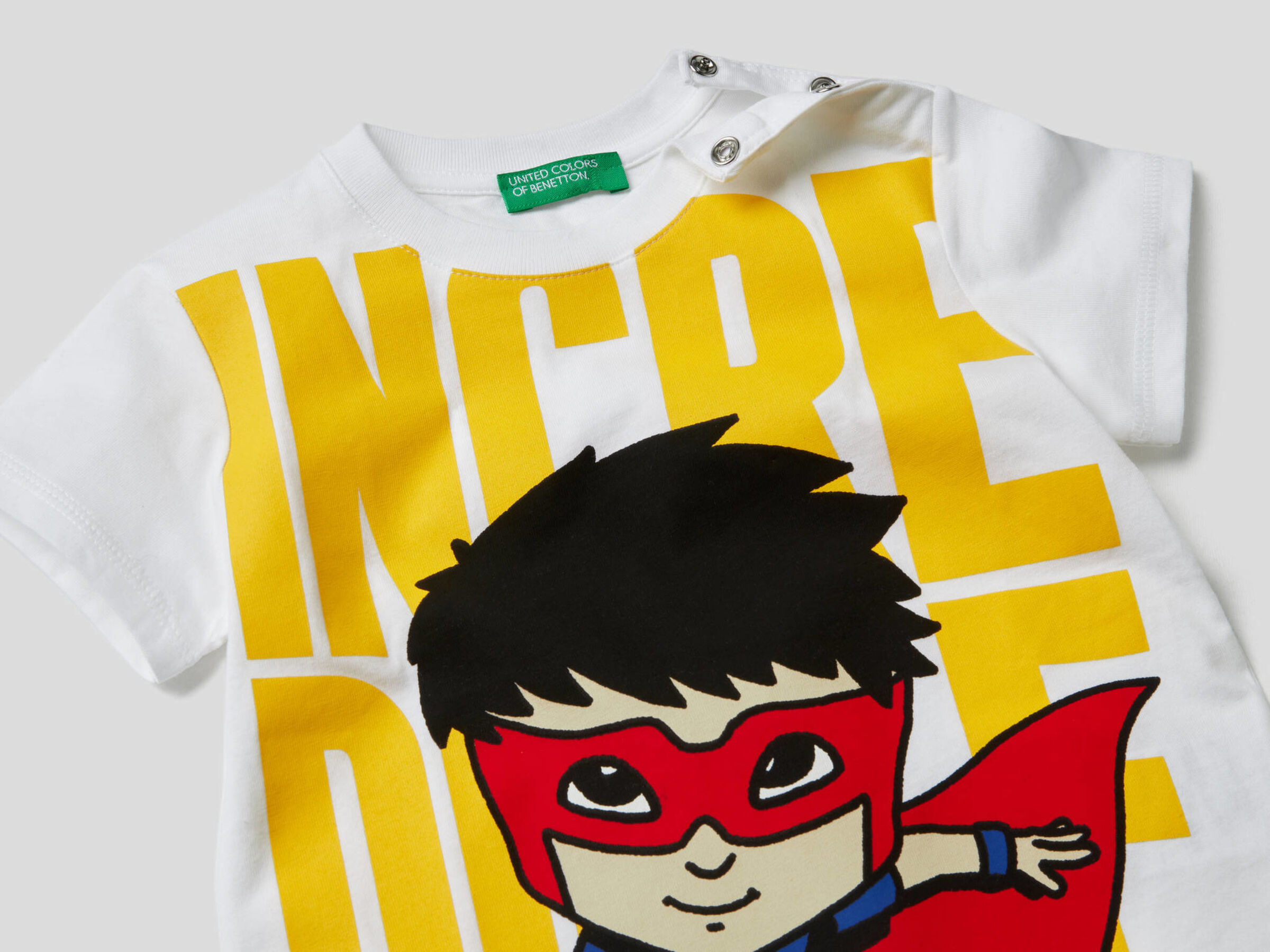 100% cotton t-shirt with superhero print image number null