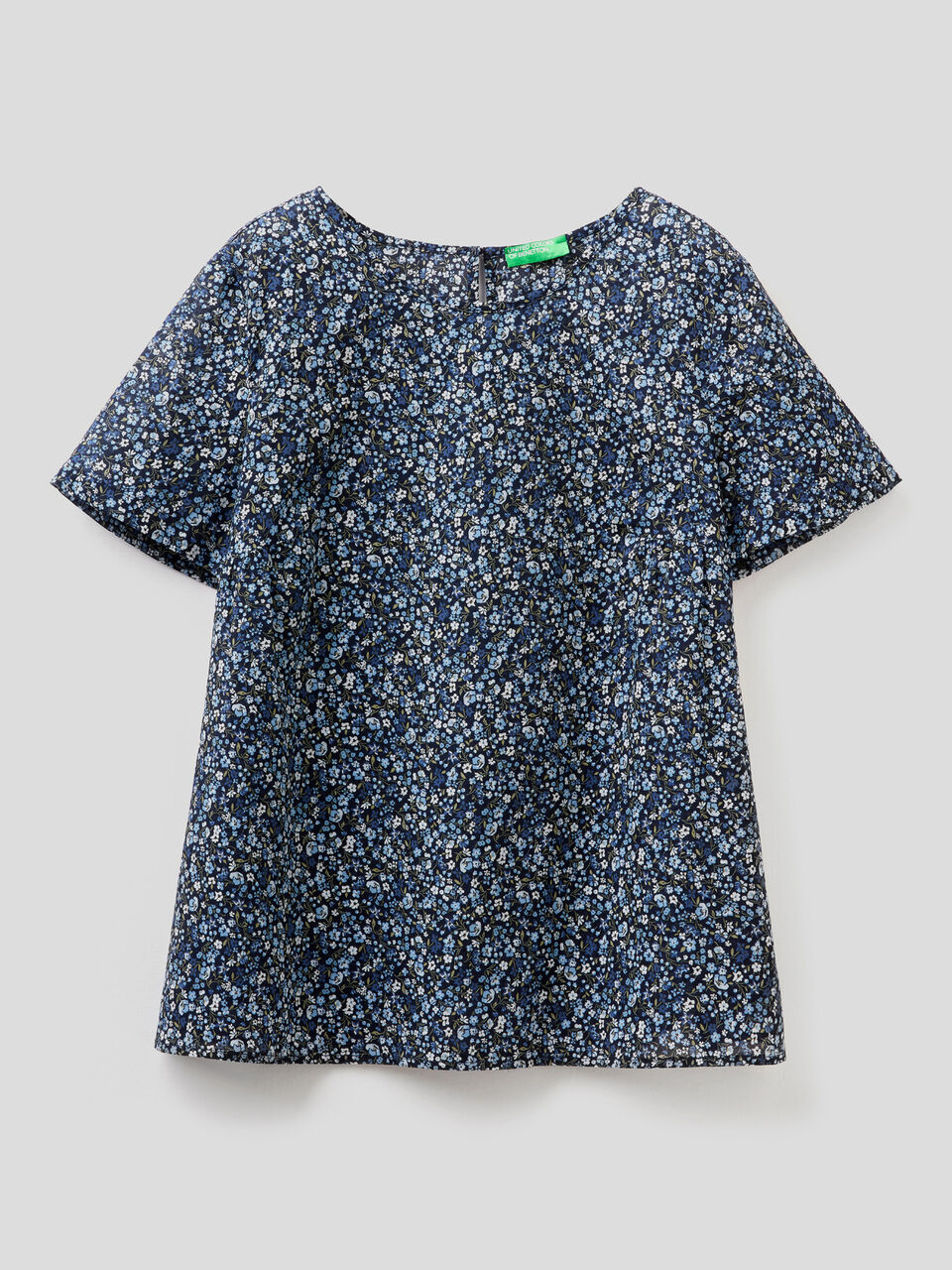 Patterned blouse in pure cotton image number 1