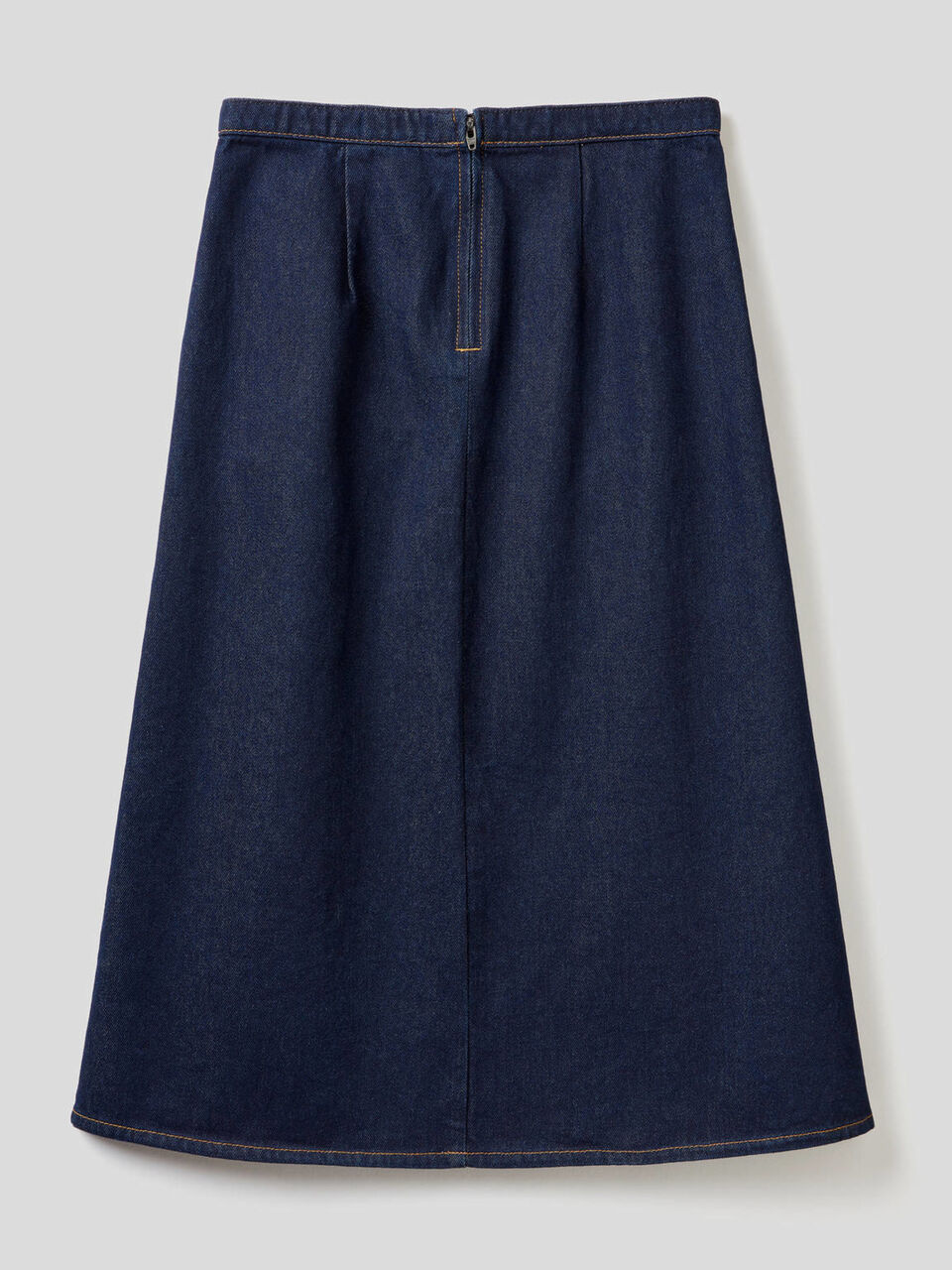 Midi skirt in 100% cotton denim image number null