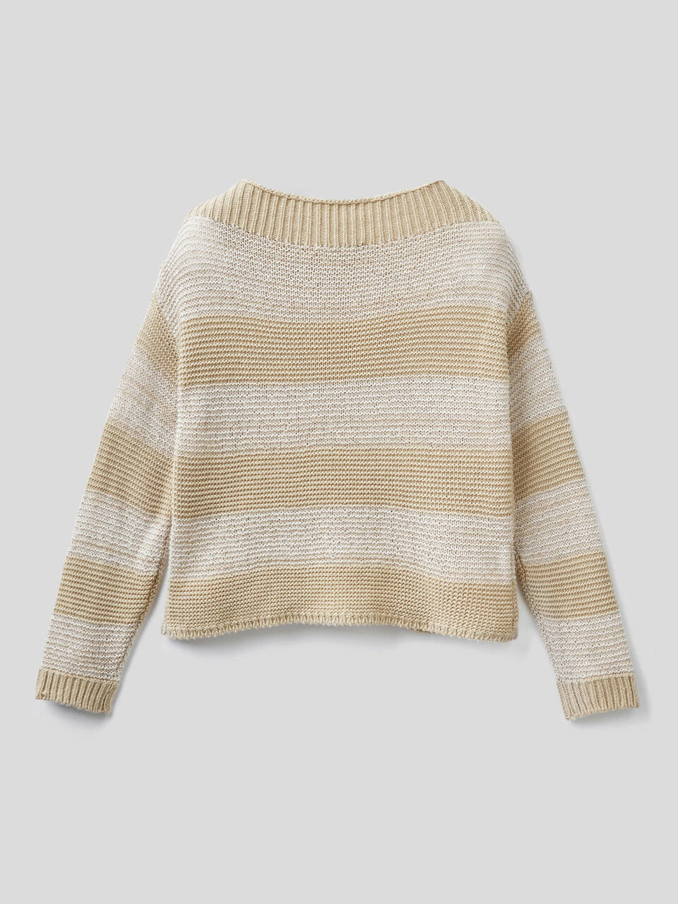 Striped sweater with sequins image number null