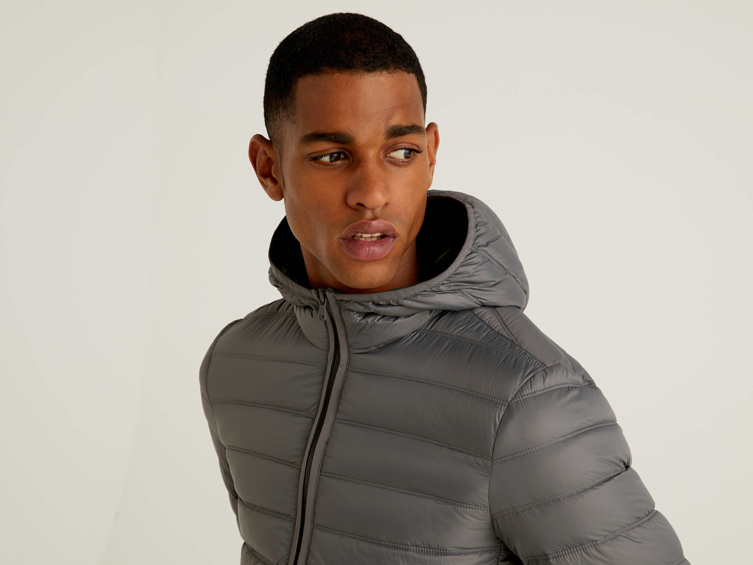 slim fit puffer jacket