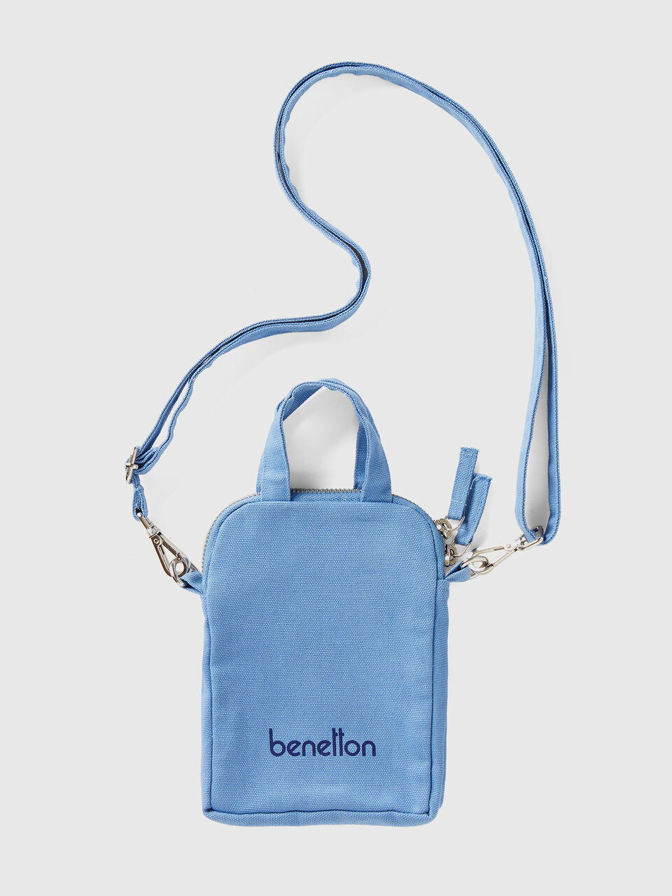 Light blue cell phone holder in pure cotton image number 1