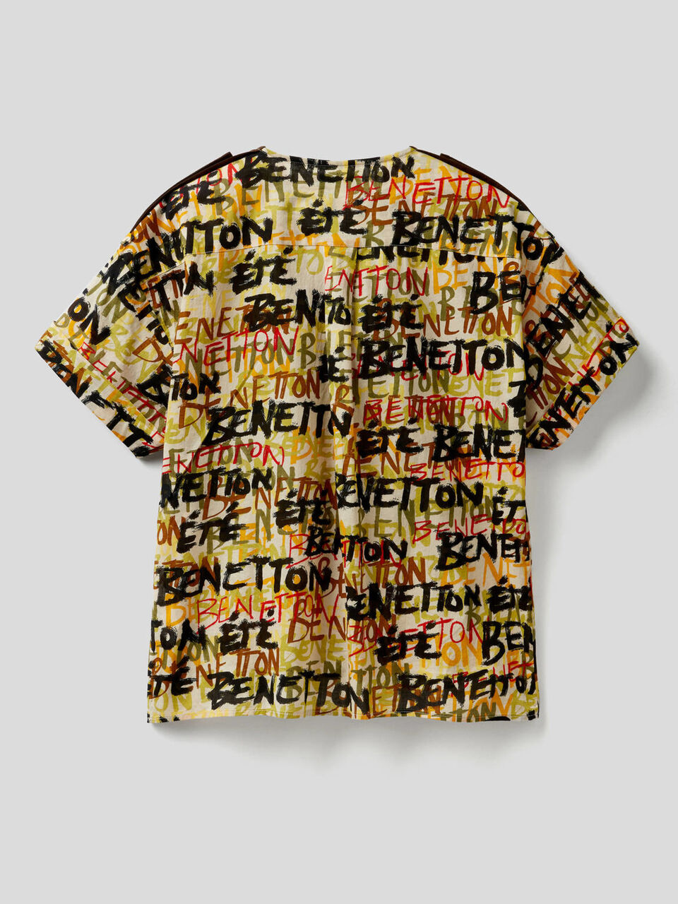 Printed shirt with clashing pockets image number null