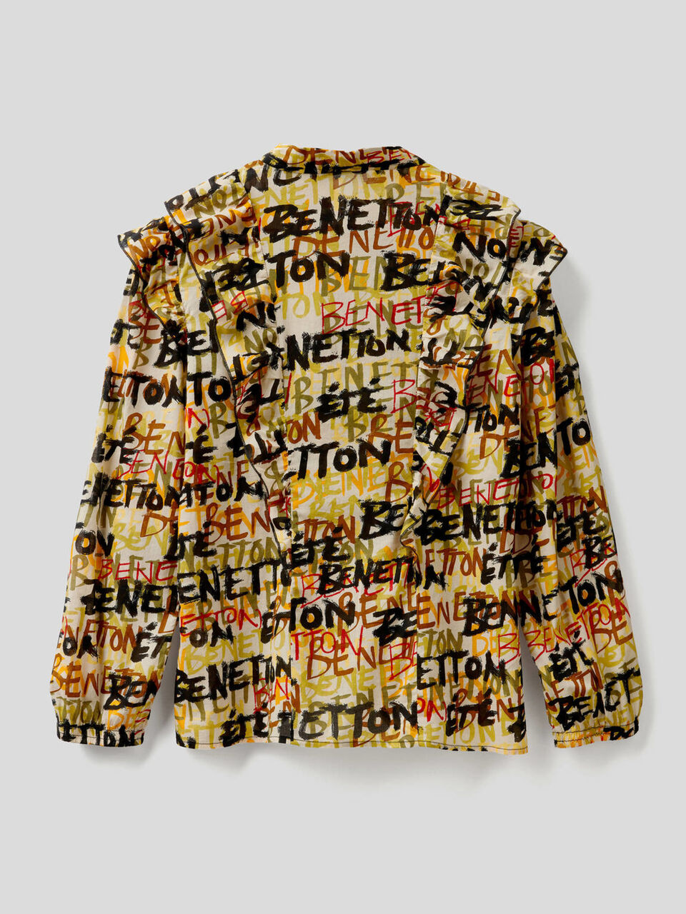 Printed shirt with frill image number null
