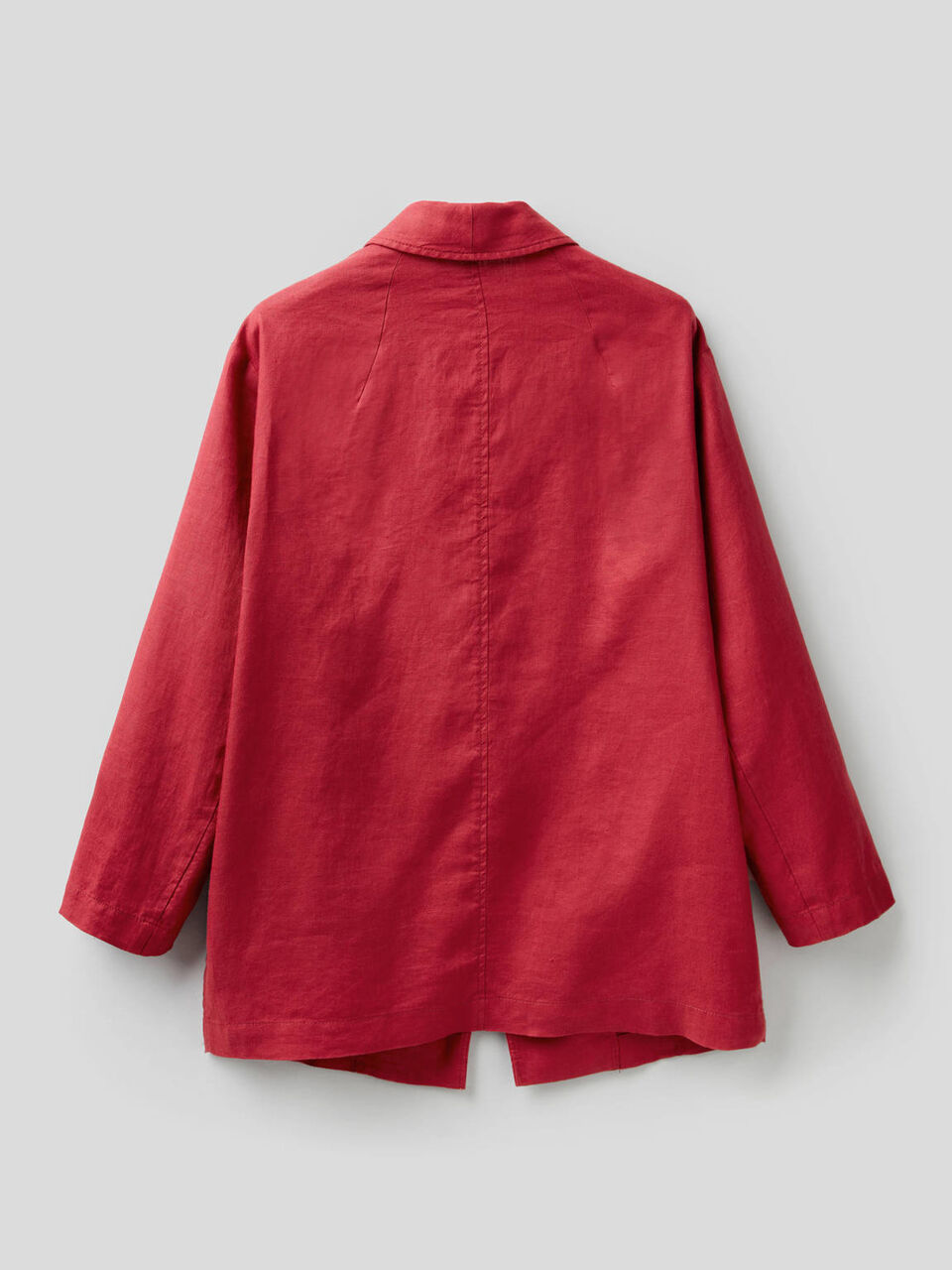 Linen blazer with 3/4 sleeves image number null