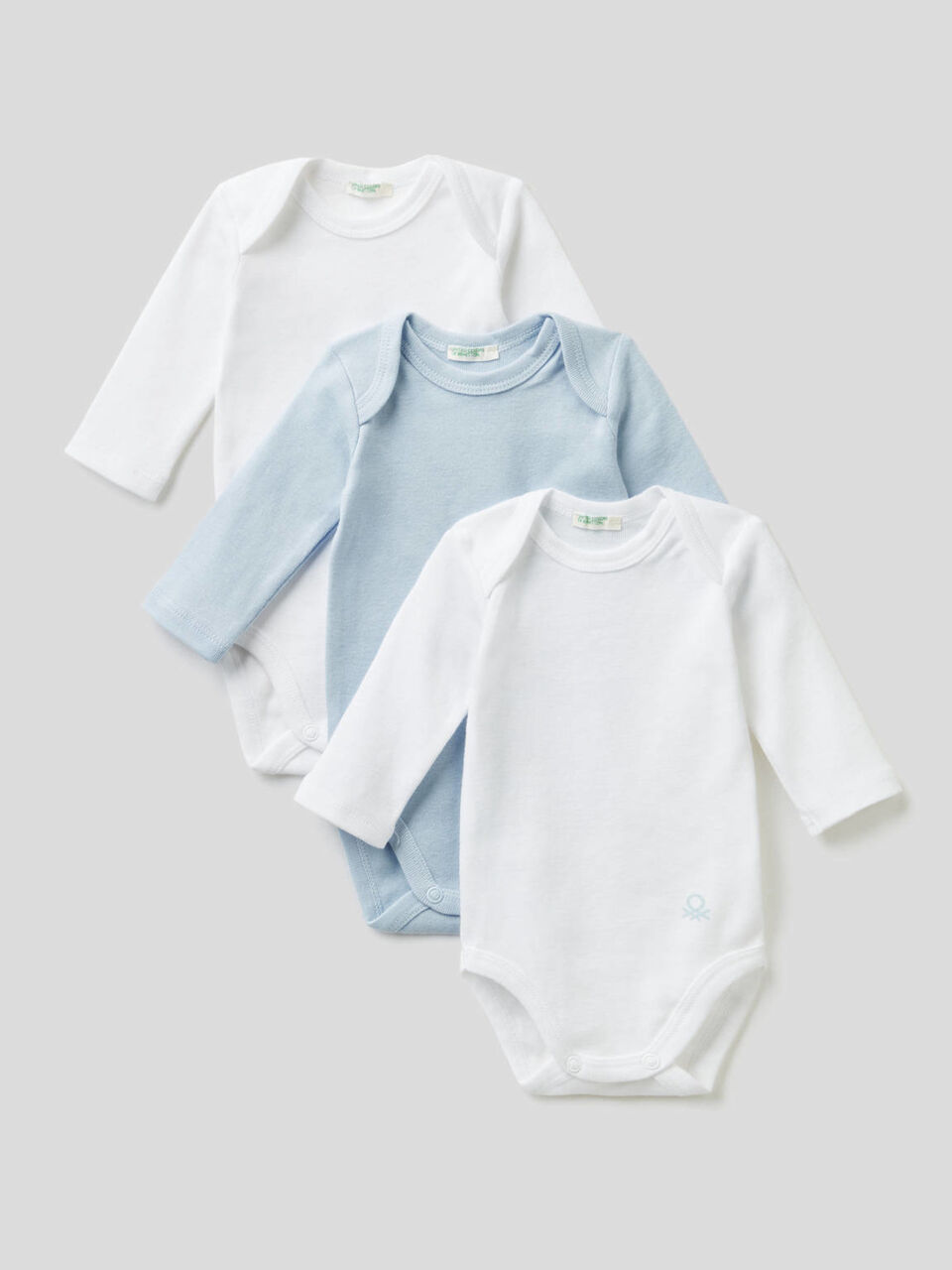 Three bodysuits in organic cotton image number 1