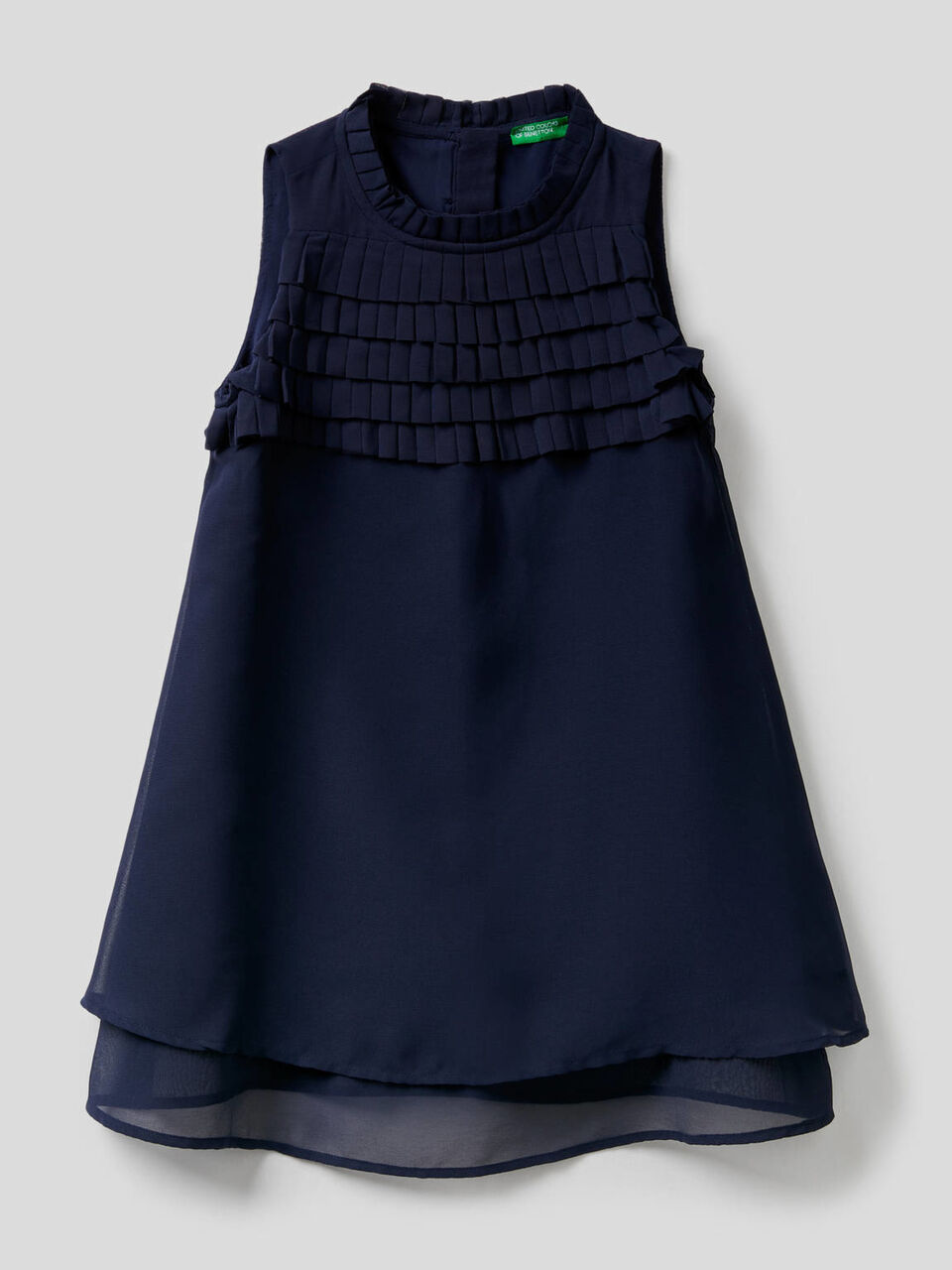 Sleeveless dress with frills image number null
