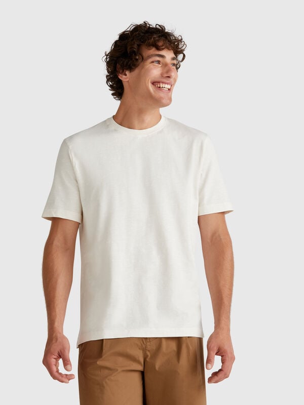 Cream white lightweight t-shirt Men