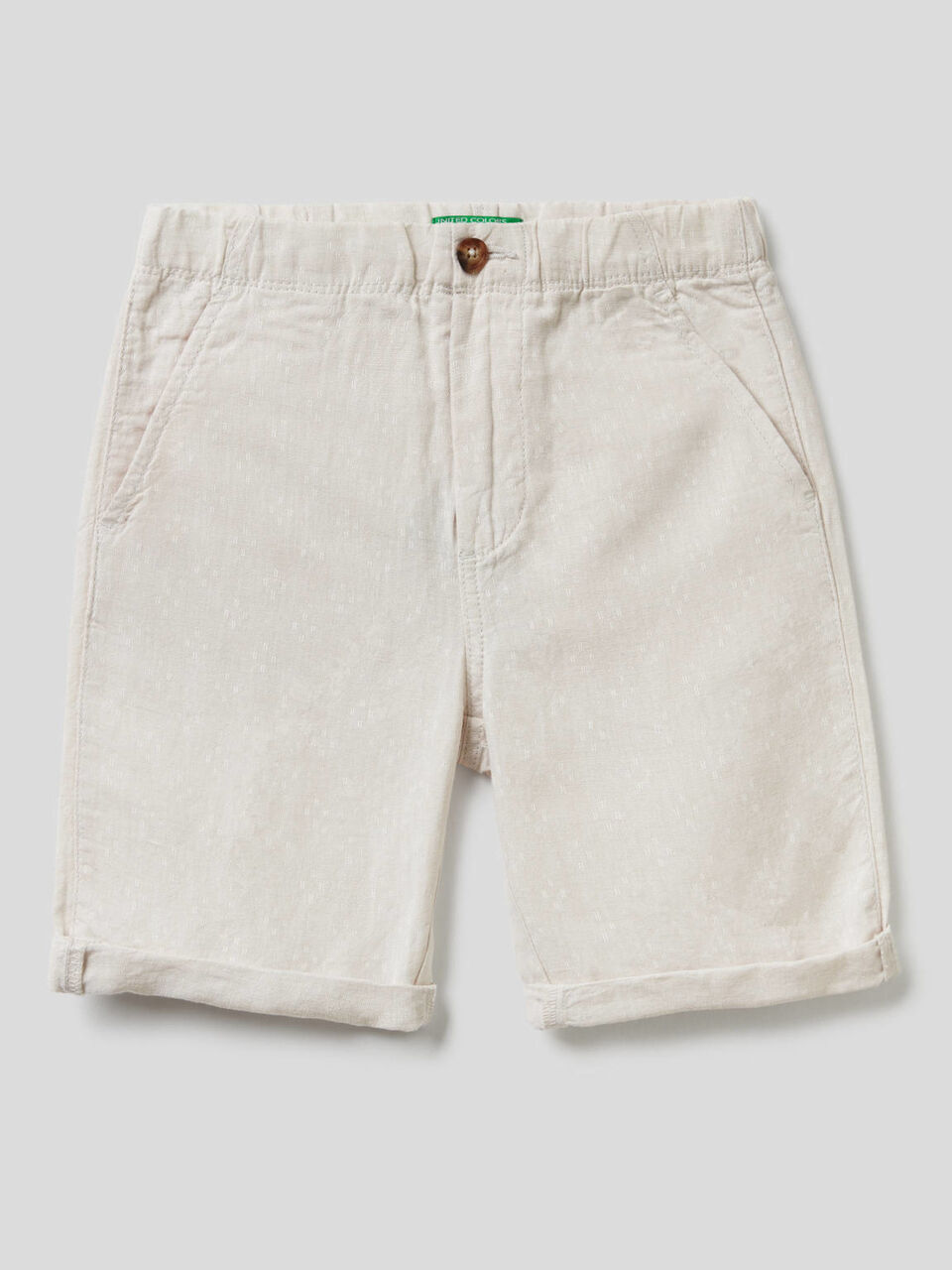 Bermudas in linen blend cotton image number 1