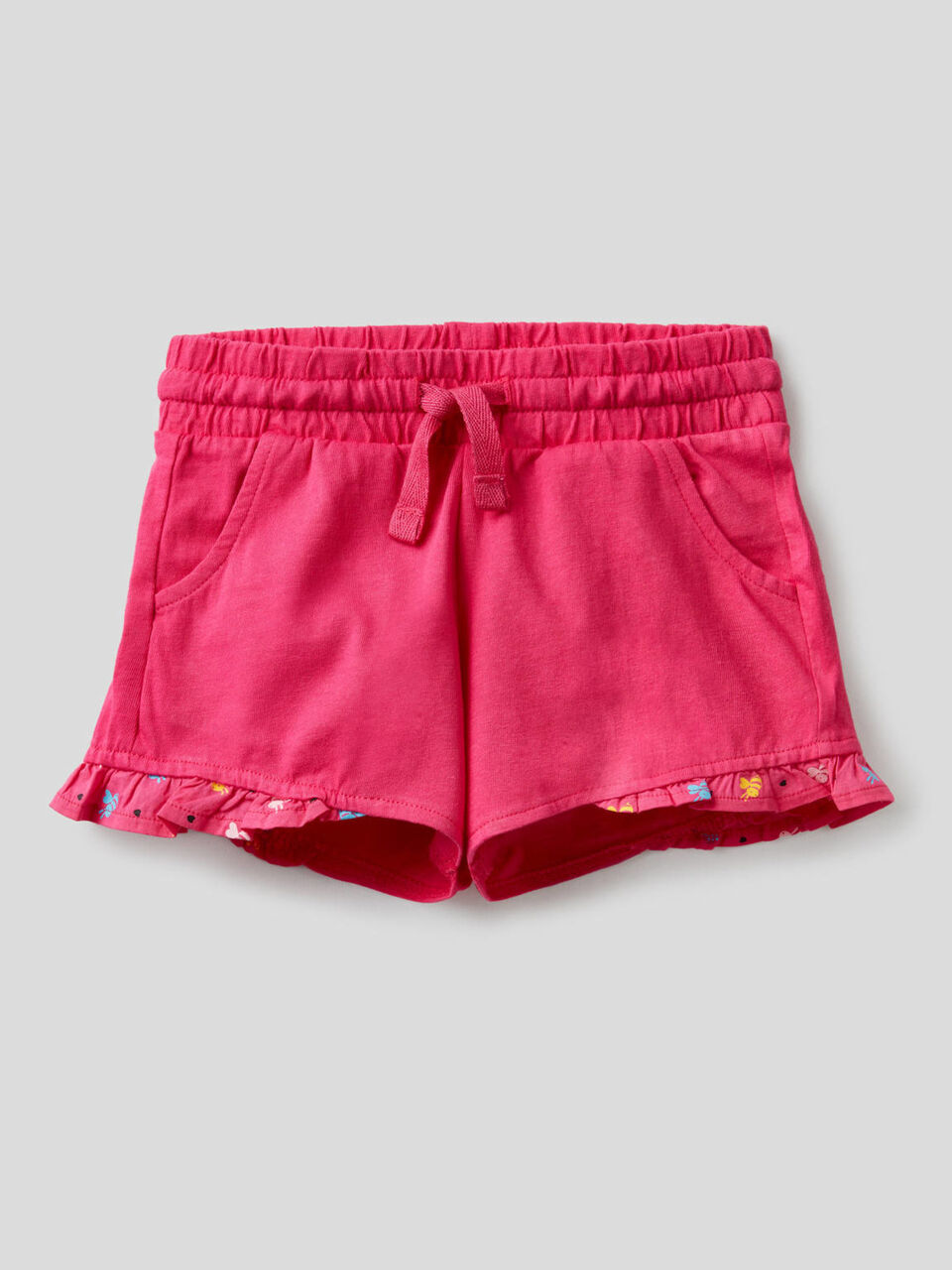 100% cotton shorts with rouches image number null