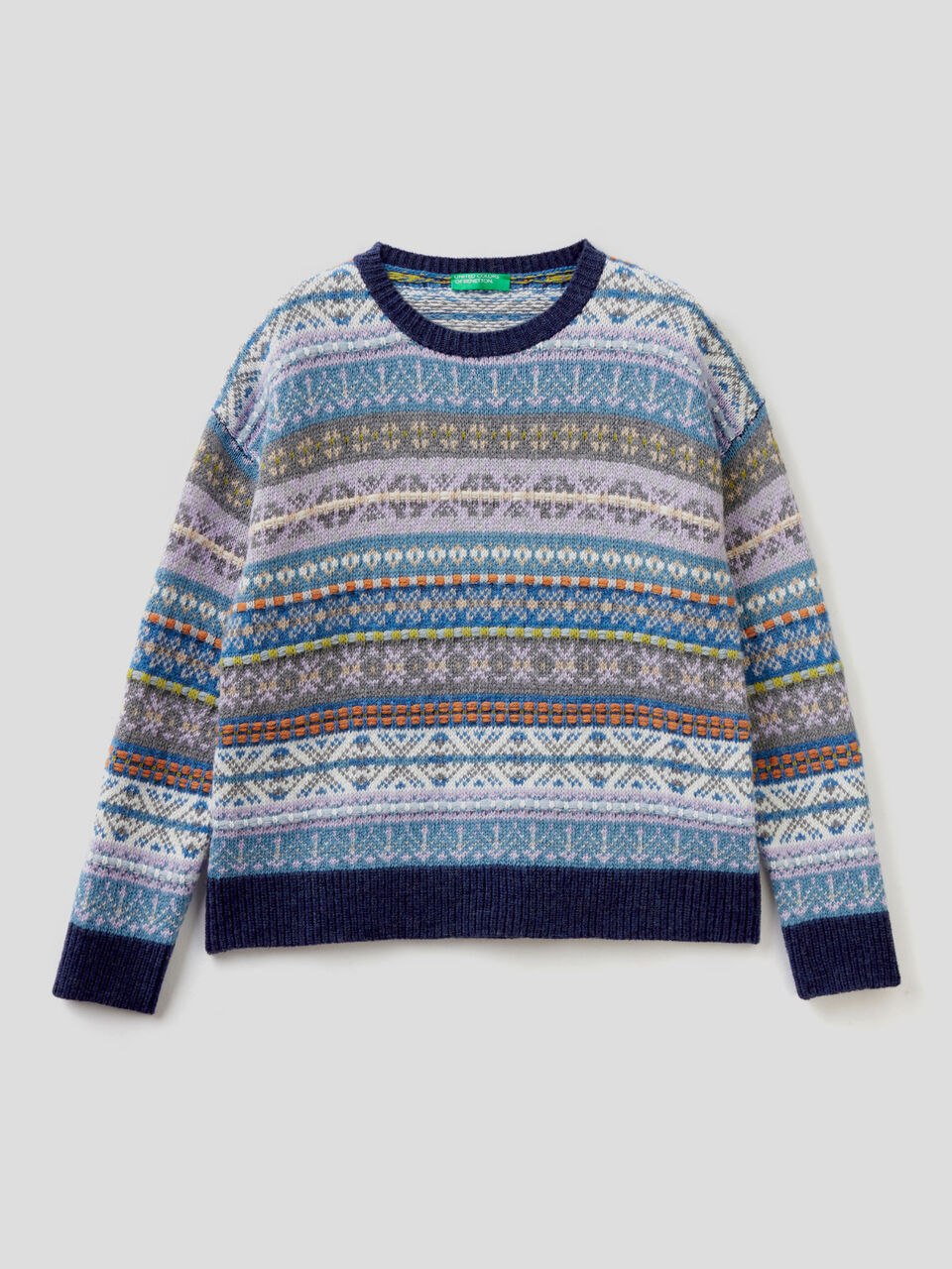 Multicolor jacquard sweater image number 1