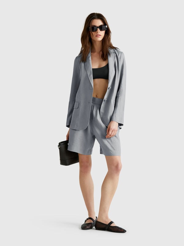 100% linen bermudas Women