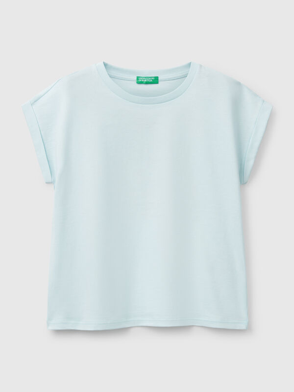Boxy fit t-shirt with print and glitter Junior Girl