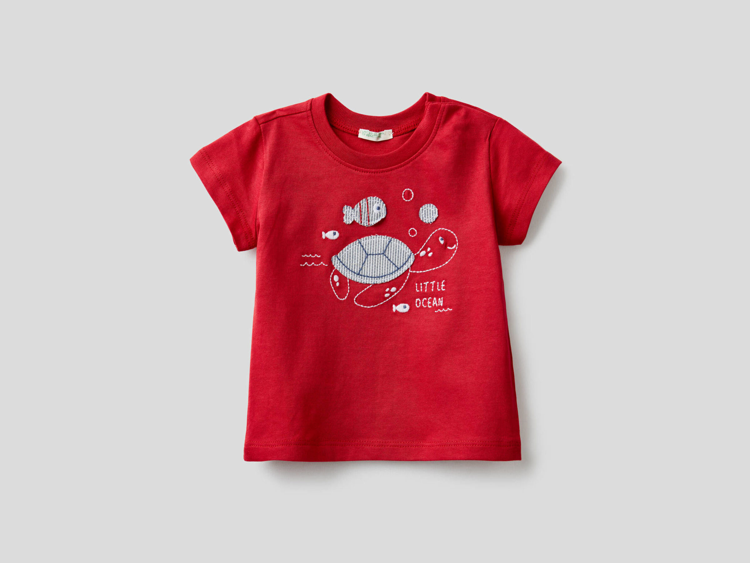 T-shirt in organic cotton with embroidery image number null