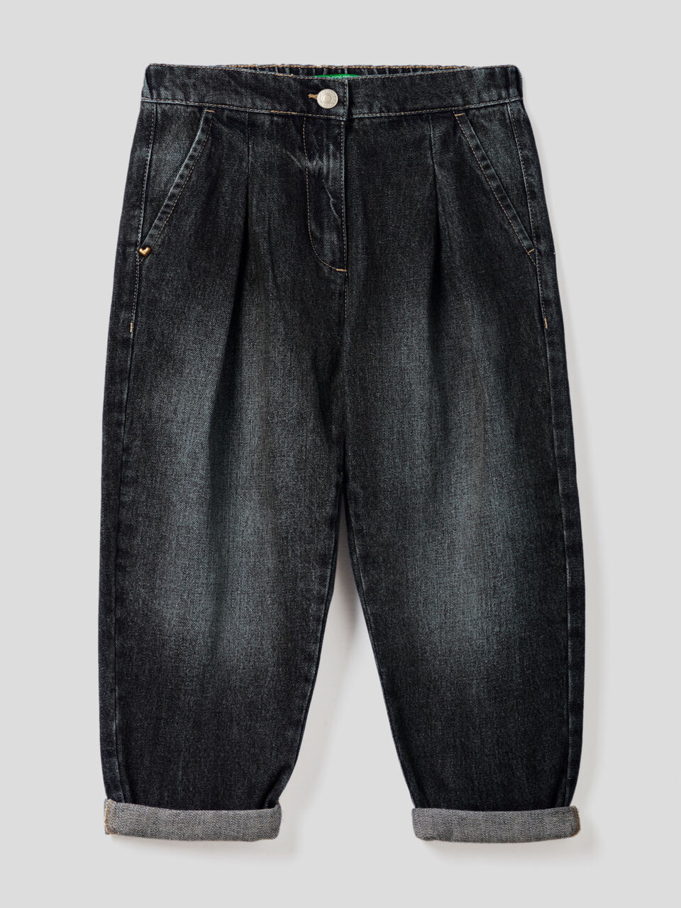 Slouchy fit jeans in 100% cotton image number 1