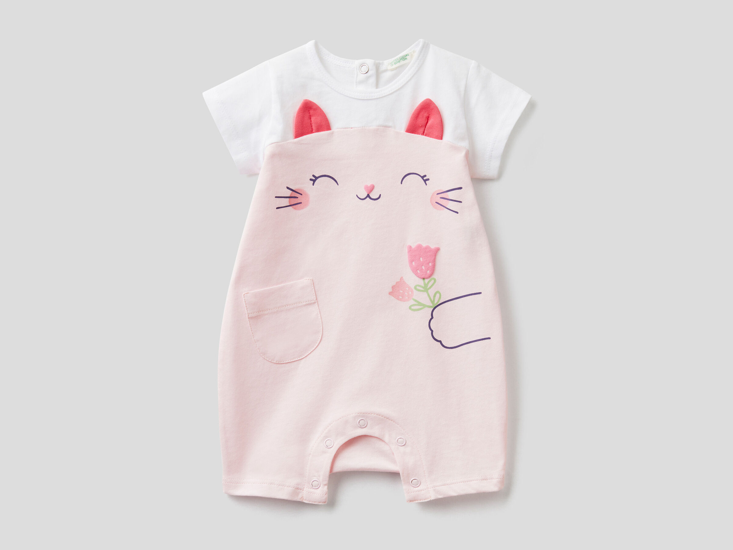 Short onesie in organic cotton image number null