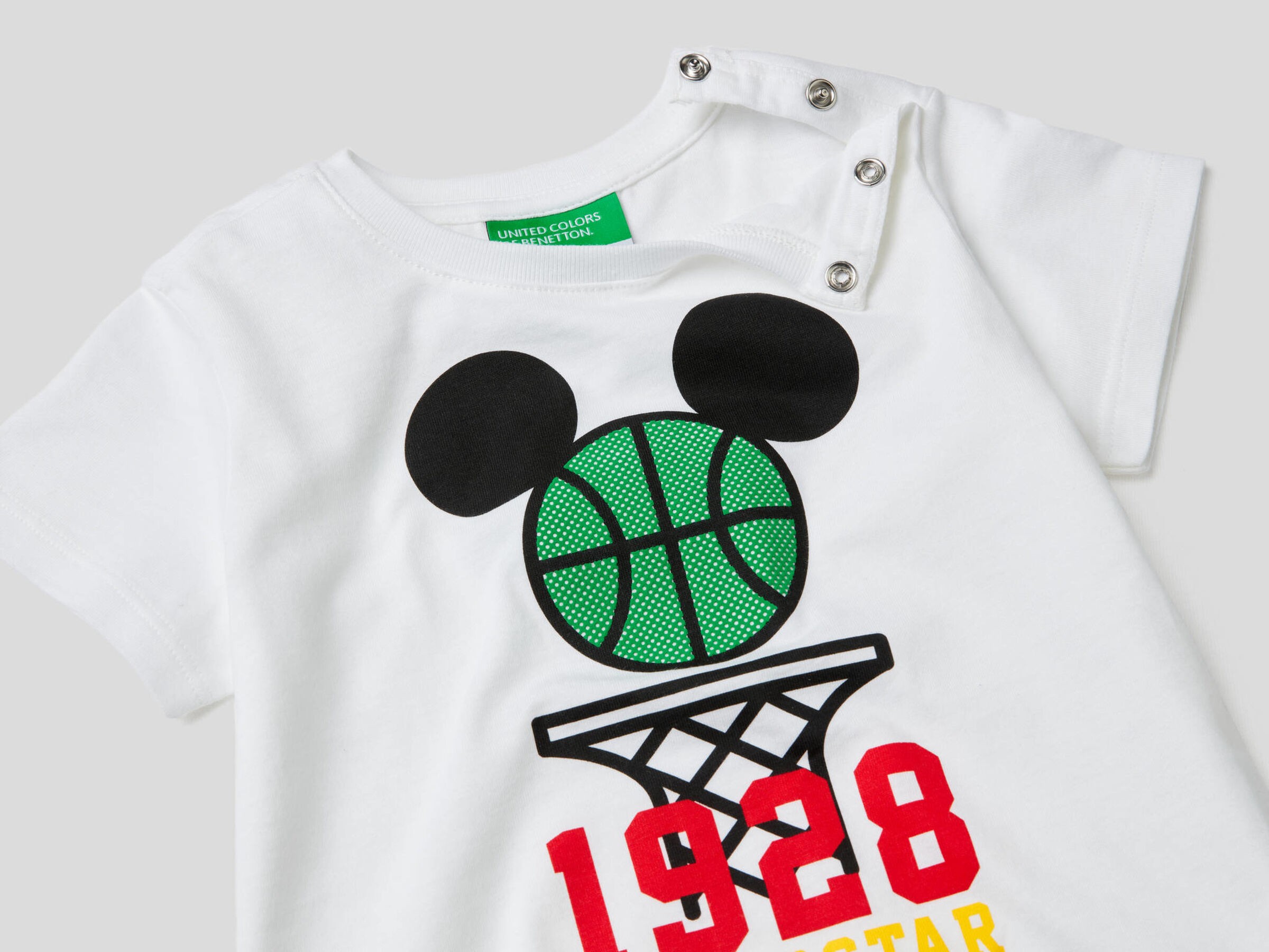 Cotton t-shirt with Mickey Mouse print image number null