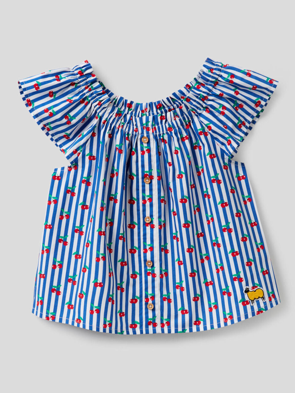 Printed blouse in 100% cotton image number null