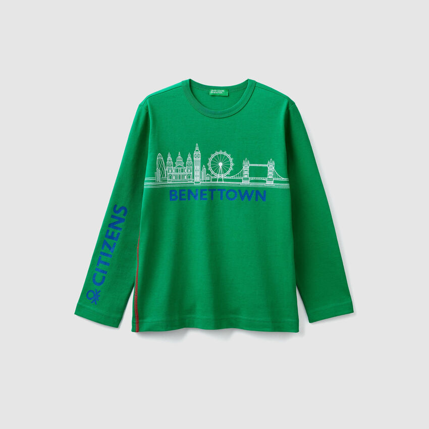 T Shirt With Benetton Print