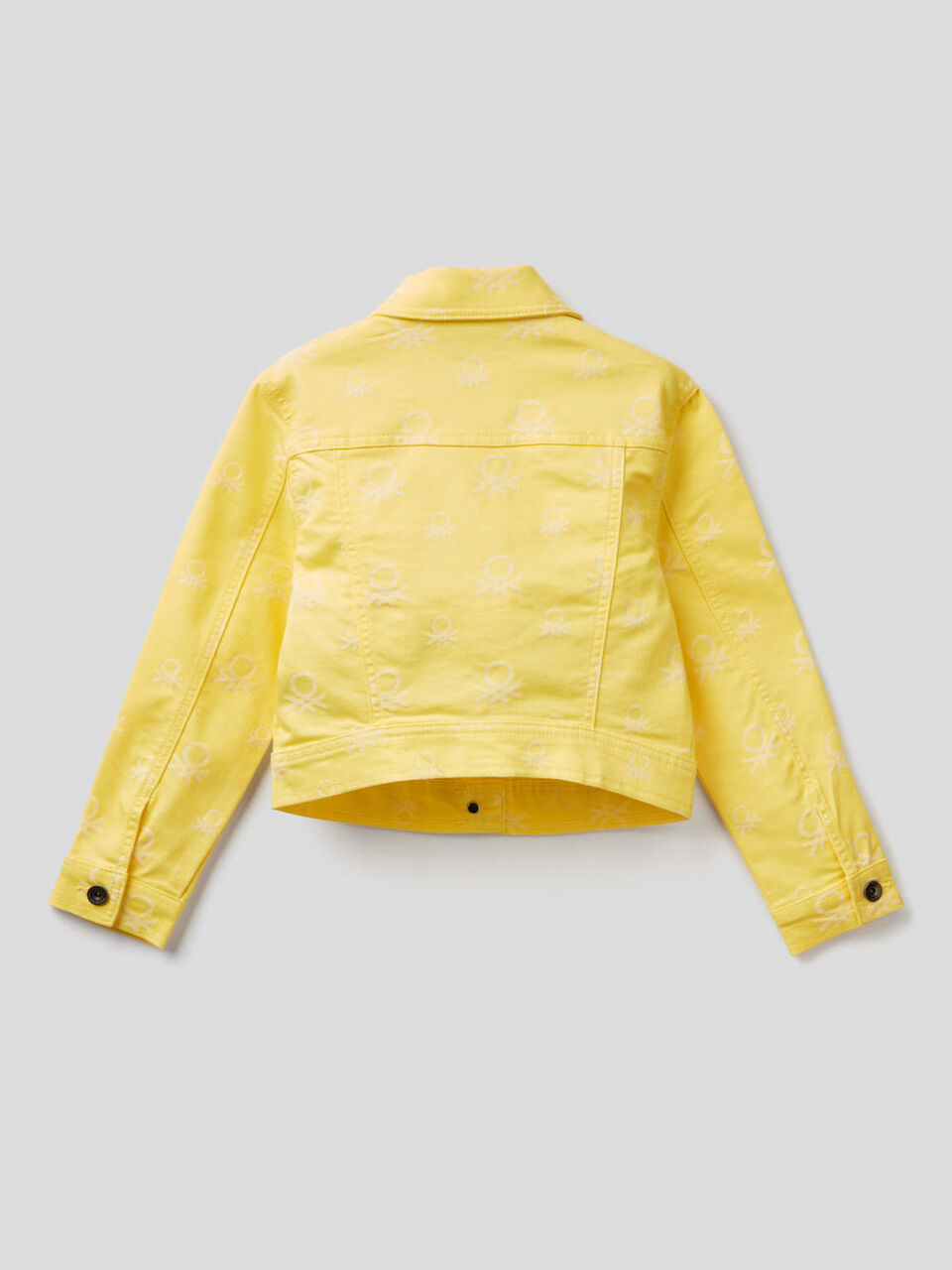 Cropped patterned logo jacket image number null