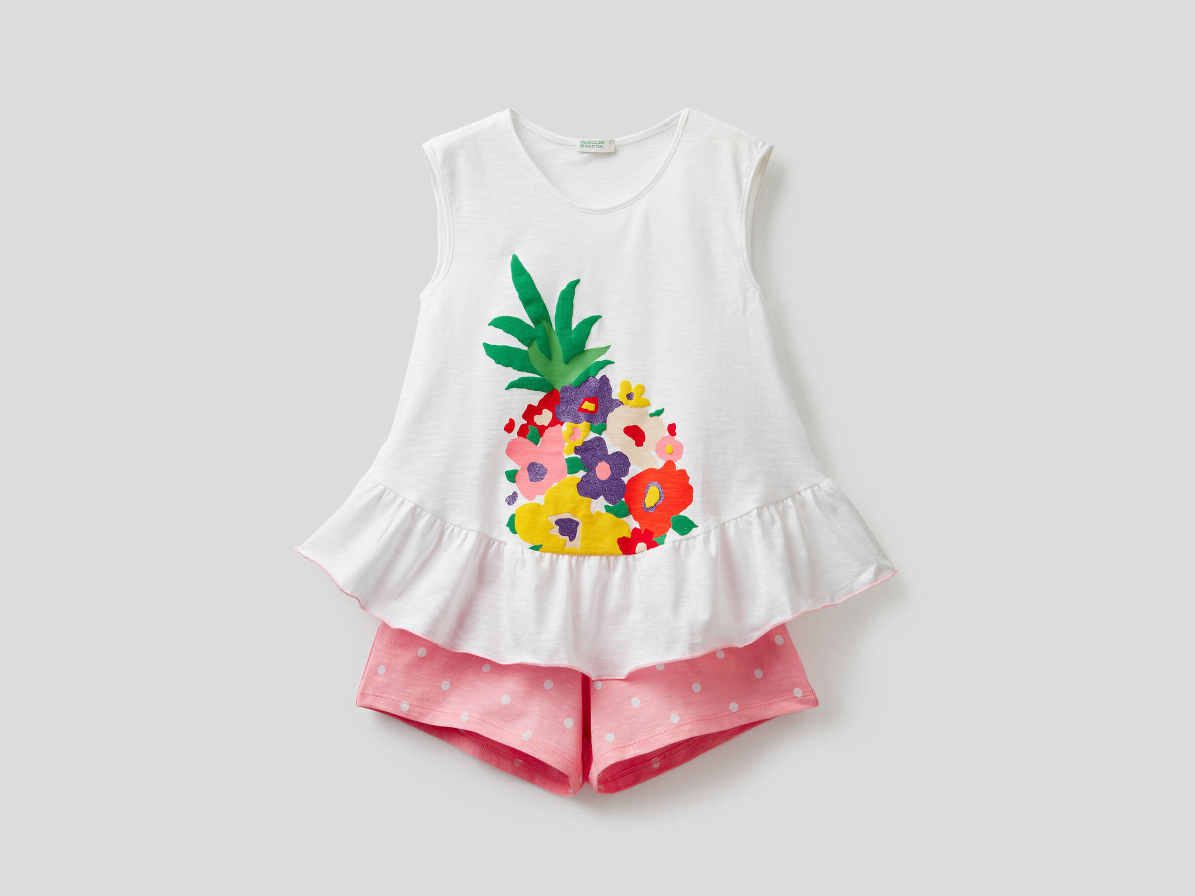 Cotton pyjamas with camisole and shorts image number null