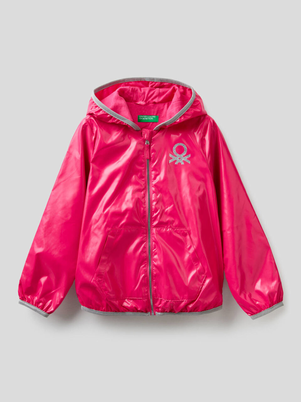 Jacket with hood in technical fabric image number null
