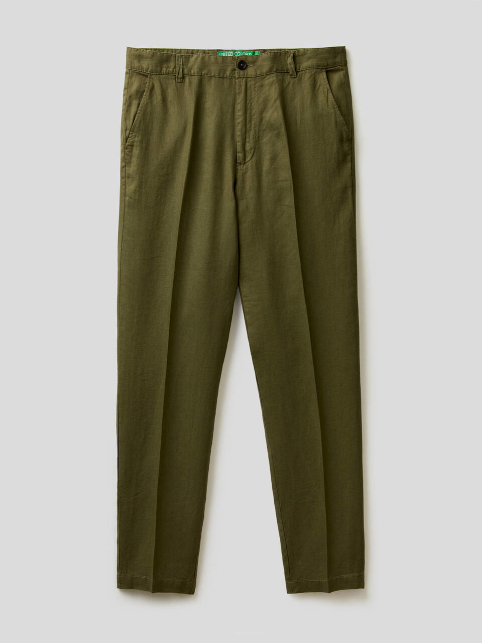 Chinos in pure linen image number null