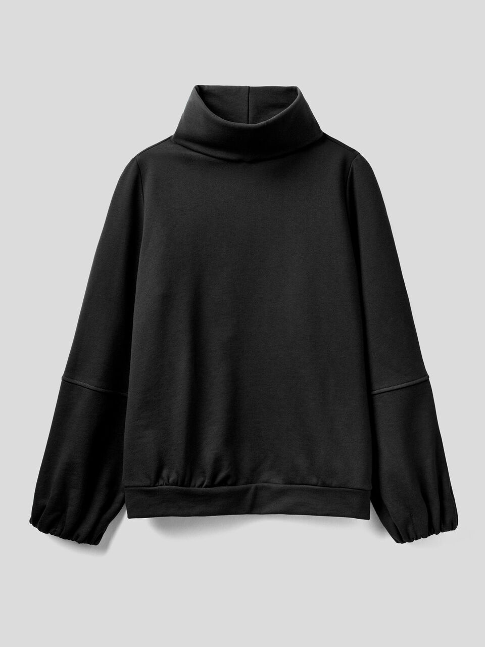 Sweatshirt with high neck and puff sleeve image number 1