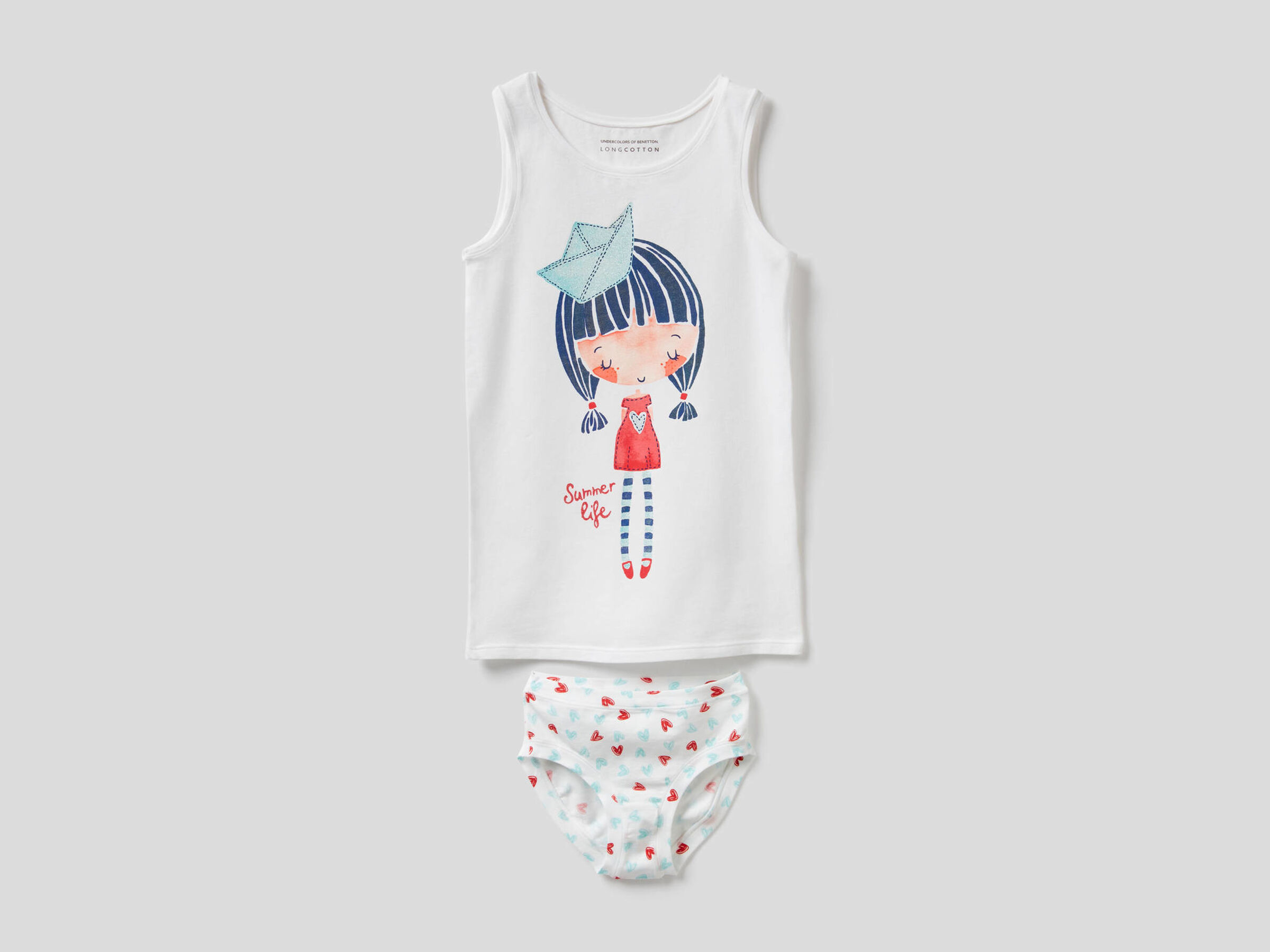 Printed tank top and underwear image number null