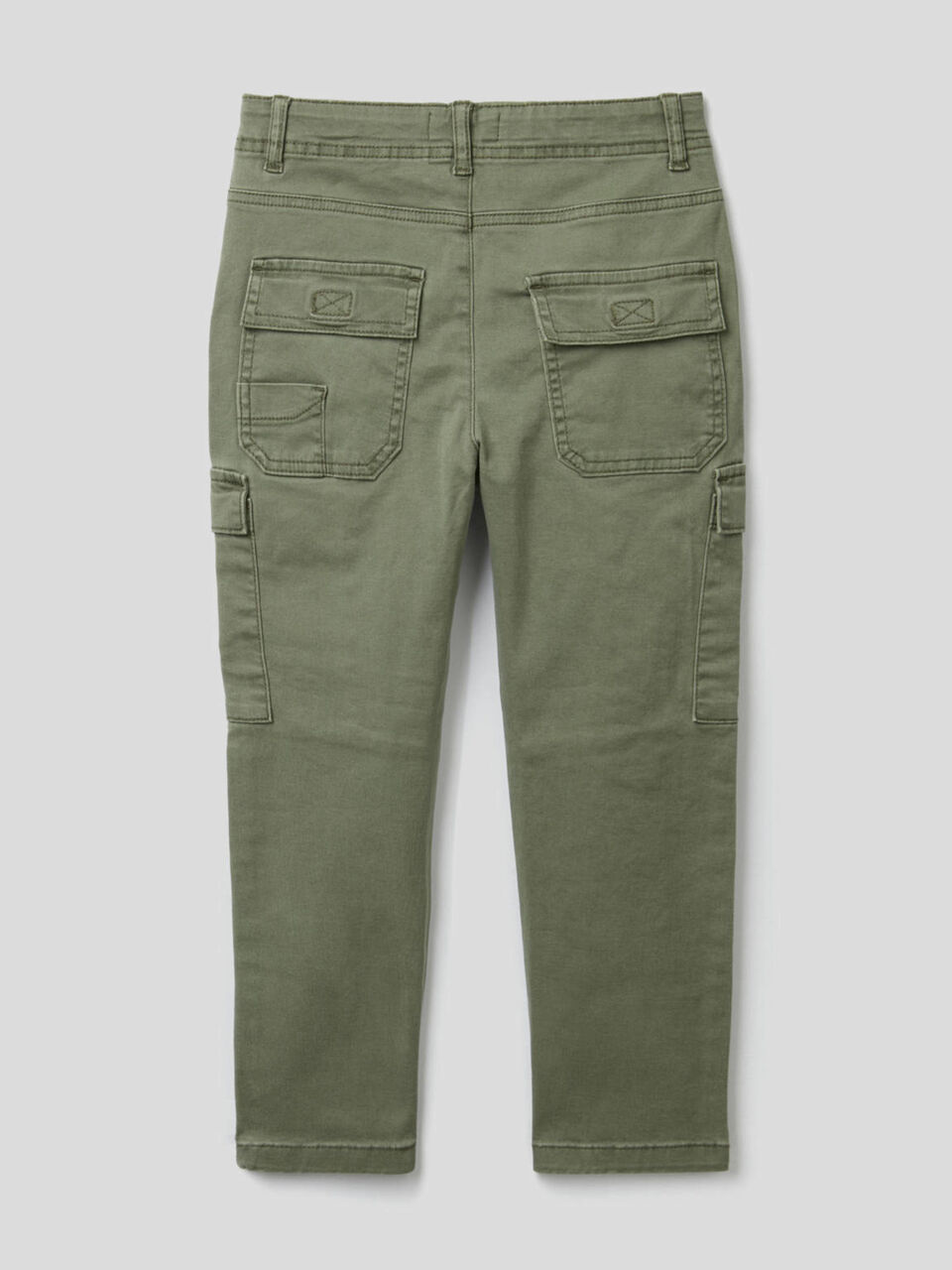 Stretch cotton cargo trousers image number 2