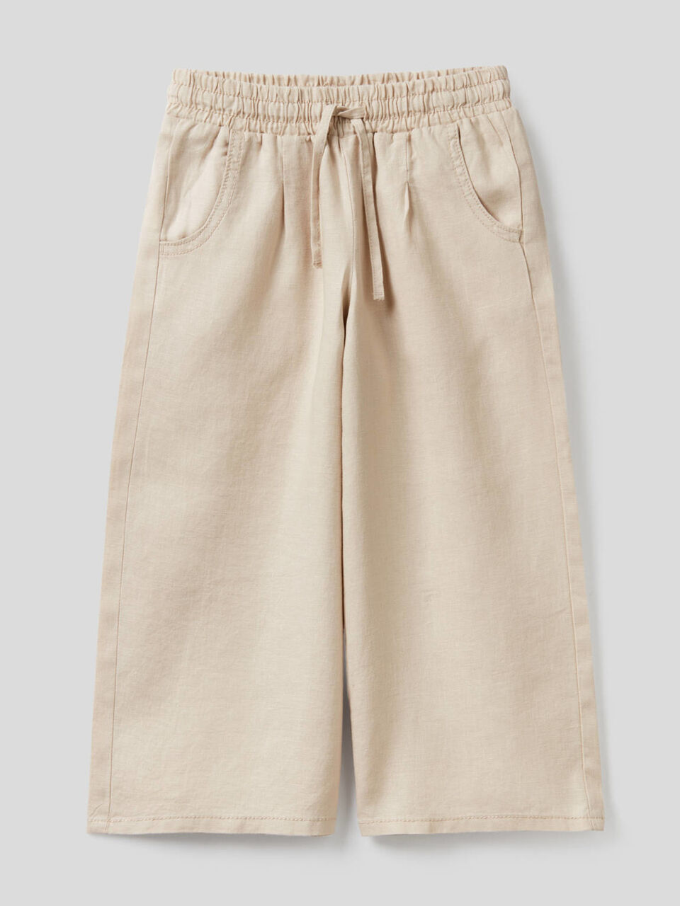 Wide leg trousers in 100% linen image number 1