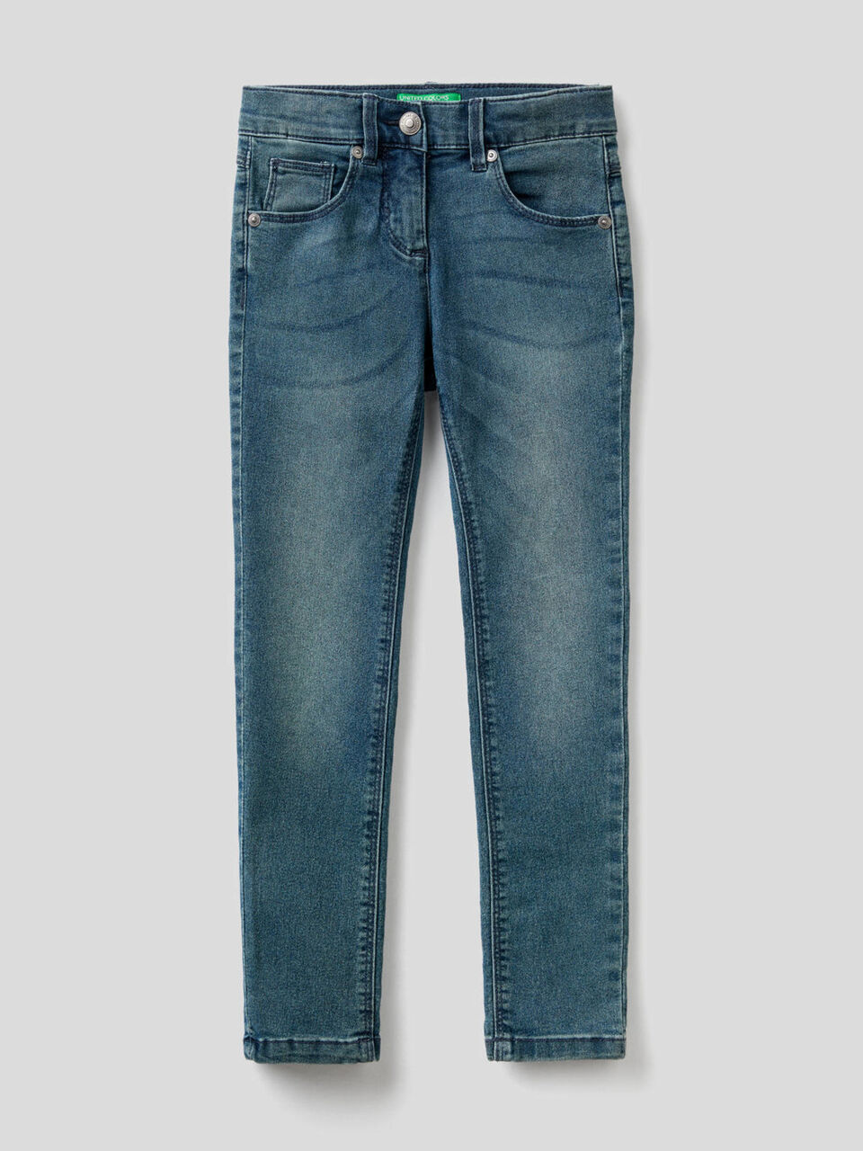 Worn look skinny fit jeans image number null