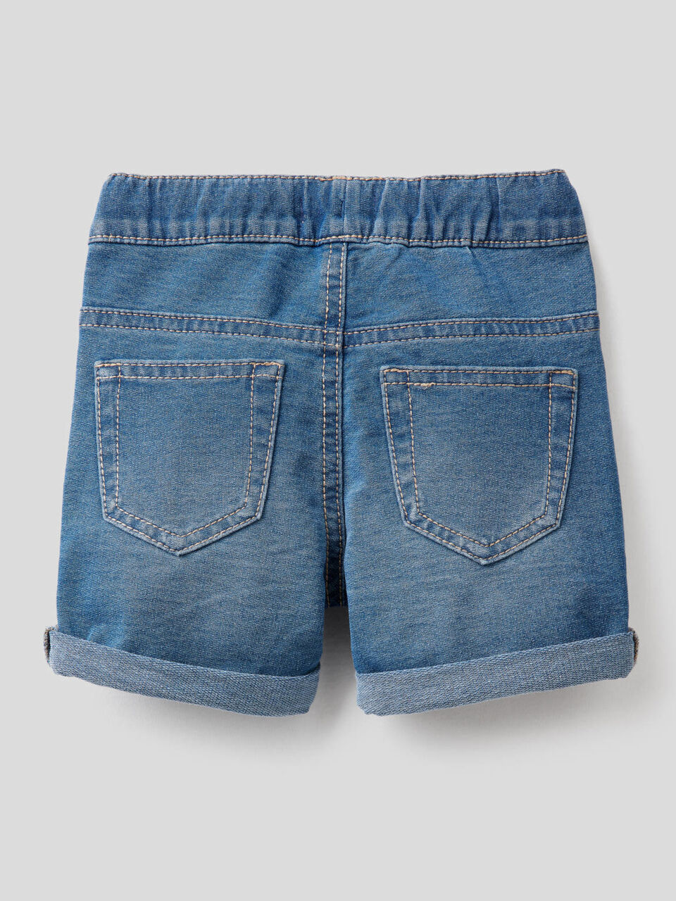 Denim-look sweat bermudas image number null