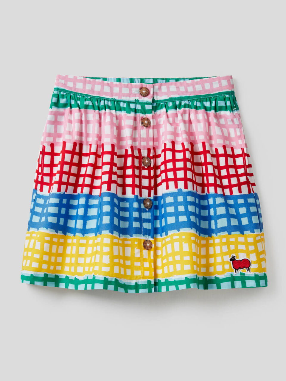 Printed skirt in pure cotton image number null