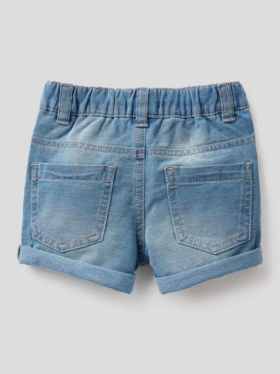 Denim look sweat shorts image number null