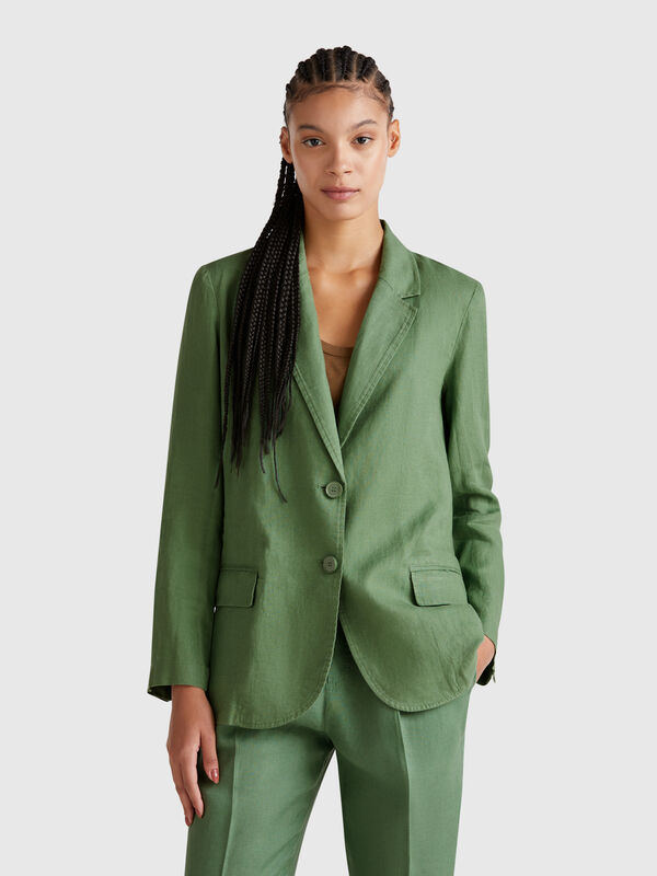 Blazer in pure linen Women